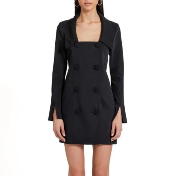 Amanda Uprichard Black Label Tavira Blazer Dress Double Breasted Short Medium - Picture 1 of 6
